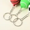 Llavero Creativo de Fútbol Llavero Personalizado de Bola de Silicona Colgante para Bolsa de Baloncesto Tenis Pequeño Adorno de Regalo