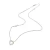 Familia K Nuevo Estilo Auténtico con Etiqueta Collar de Tres Anillos con Forma de Corazón Completo Diamante Cadena para Clavícula Corazón Hueco Fabricante Europeo y Americano Venta al por Mayor
