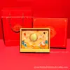 Ouro Puro 999 Novo Produto Mais Vendido Ornamento de Bolo da Lua Pintura 3D Criativa Conjunto de Exibição de Mesa para o Festival do Meio do Outono Personalizável Atacado
