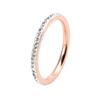 Anel Novo de Luxo Leve Círculo Completo 2mm Diamante Lama Aço Titânio Não Desbota Círculo Fino Exquisito Ins Anel Simples Atacado Pontual