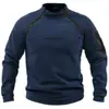 Comércio Exterior Transfronteiriço Masculino Gola Alta Zíper Manga Longa Tática Moletom Pulôver Lã Polar Jaqueta Quente
