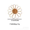 Decoração de Parede Rattan Boêmia Nórdica Ornamento de Parede Redondo para Casa de Hóspedes Sala de Estar Decoração para Pendurar na Parede