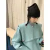 Suéter Mona Versátil de Cuello en V Holgado y Perezoso Top de Lana Ropa de Punto para Mujer Capa Base Estilo Nuevo 2022
