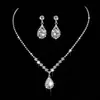 Brincos, colares, pulseiras de moda europeia e americana, conjuntos requintados com diamantes inteiros, joias de noiva, conjuntos de luxo leve, acessórios femininos atacado
