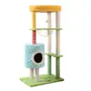 Marco de escalada para gatos de colores al por mayor del fabricante, modelo de lujo para todas las estaciones, soporte para gatos, casa para gatos, árbol para gatos, juguete grande multicapa para gatos