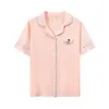 Pijama Feminino Cardigan Manga Curta Verão Algodão Amigo da Pele Tamanho Grande Solto Confortável Fresco Roupa de Casa Feminina para o Verão