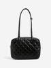 Bolso Boston Anillado Estilo Fragante Mediados de la Antigüedad Nuevo Otoño e Invierno 2025 Color Té con Leche Bolso de Mano Bolso de Hombro Cruzado para Mujer