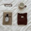 Bolsa para Teléfono Móvil Tejida a Mano Estilo Coreano de Huevo Hogar Otoño e Invierno Mini Linda Lana Tejida Hombro Cruzado