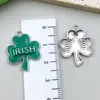 Trevo da Sorte Irlandês Acessórios para Joias DIY Chapéu de Trevo Colar Pingente Chaveiro Pequeno Charme Oktoberfest