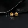 Cuentas de Barril con Borde de Diamante de Plata S925 Completa Accesorios para Joyería DIY Pulsera Tejida Moda Lujo Ligero Cuentas Espaciadoras de Agujero Grande Accesorios