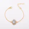 Pulsera transfronteriza europea y americana de esmeralda y diamante con formas de corazón, ovaladas, de lágrima, cuadradas y redondas, joyería de moda para novia al por mayor