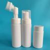 Atacado do Fabricante Frasco de Limpador Facial Mousse com Escova, Frasco Plástico Tipo Pump, Frasco Dispenser de Produtos Químicos Diários, Frasco Vazio para Limpeza de Sapatos Branco