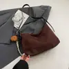 Bolsa Tote Leopardada Texturizada Grande Capacidade Estilo Preguiçoso 2026 Nova Personalidade para Trabalho e Deslocamento Elegante de Ombro Único