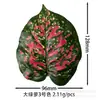 Folhas Verdes Artificiais de Jiboia, Folhas de Alocásia Sempre-Verdes, Pequeno Ramo de Planta em Vaso Acessórios DIY Decoração de Casa Folhas Falsas