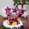 Birthday cake scene card insert love birthday cake five-pointed star PU flag decoration cake scene supplies