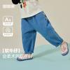 Calça Jeans de Sarja Dudu para Bebês Primavera e Outono para Meninos, Calça de Primavera Estilo Camping, Calça de Primavera da Moda Infantil, Roupa Infantil