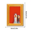 Mzct507-512 Decoração Transfronteiriça Criativa com Padrão de Ganso Branco para Casa e Festivais, Quadro de Fotos Magnético de Madeira para Geladeira