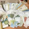 Paquete de Materiales de la Serie Colección de Notas Adhesivas Momo: Papel de Fondo para Collage DIY de Diario Retro, 100 Hojas, 6 Diseños