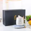 Taza Cerámica Calentadora Automática de Temperatura Controlada 55 Grados para Parejas, Boda, Día de la Mujer Regalo Práctico, Recuerdo, Publicidad