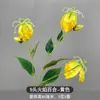 Buquê amarelo multi-cabeça longo ramo rosa peônia hortênsia amarelo claro casamento estrada de casamento fundo de chumbo flor falsa flor de seda