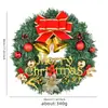 Corona de Navidad estilo americano, colgante decorativo para puerta de 30 cm, corona de vid colgante de nuevo estilo, 40 cm para decoración de patios, hoteles y centros comerciales