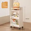 Estante de armazenamento ajustável e móvel de piso para mochilas escolares, carrinho multicamadas, estante de livros sob a mesa para estudantes