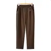 Pantalones de primavera y otoño para mujeres de mediana edad y mayores, pantalones elegantes para personas mayores, pantalones casuales estilo mamá de primavera y otoño para señoras mayores