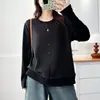 Camisa Básica de Manga Larga para Mujer Talla Grande Otoño e Invierno Nueva Versátil Falsa de Dos Piezas Forrada de Felpa Ropa Interior Cuello Redondo 100 kg 9197