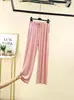 Pantalones Casuales de Modal para Mujer Verano Nuevo Sueltos Ajustados Ropa Exterior Pantalones Largos Combinan con Todo Finos de Pierna Ancha