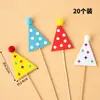 Coreano ins Estilo Retro Decoração Do Bolo Dos Desenhos Animados Bonito Urso Fur Ball Mini Aniversário Chapéu Plug-in Cartão