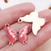 Set Mixto de 24 Colgantes de Mariposa con Estampado de Esmalte de Colores en Aleación de Zinc para Pendientes, Pulseras y Accesorios de Joyería Hechos a Mano
