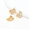 Oro Verdadero 18k Col de Forma Pentagonal Microincrustaciones de Circonita Accesorios Pulsera de Mariposa Colgante DIY Collar Pendientes Colgante D103