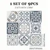 Pegatinas de Piso de PVC Estilo Europeo Retro, Autoadhesivas Impermeables y Resistentes al Desgaste, Pegatinas de Pared Imitación Azulejo, Pegatinas de Piso para Baño y Cocina