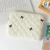 Nova Bolsa para Tablet Estilo Ins Coreano com Laço Bordado Fofo, Bolsa Clutch para iPad, Bolsa de Armazenamento para Laptop