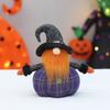 Suministro Exclusivo Transfronterizo de Nuevos Productos de Halloween: Sombrero de Tela Puntiagudo Muñeco de Cabeza con Barba Larga, Calabaza Rellena de Algodón Pp Adornos Decorativos