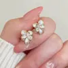 Pendientes de botón de flor de esmalte para primavera/verano, diseño único, versátiles, lujo ligero, compactos, exquisitos, pendientes dulces y elegantes