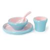 Juego de Mesa de Melamina A5 Cuatro Piezas Imitación Porcelana Restaurante Olla Caliente Comercial Tazón Cuchara Taza Plato Engrosado