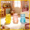 Miniatura de paisagem urso fofo que brilha no escuro cachecol figura de urso caixa surpresa decoração DIY ornamento de resina para mesa