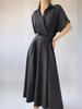 Sentido del Diseño Vestido Camisero de Moda para Mujer Verano Nuevo Viajero Elegante Ajustado Ajustado Sentido de Alta Gama Falda con Cintura Ceñida