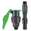 Válvula de toma de agua de 6 puntos de 1 pulgada, verde para jardín, toma de agua para césped, tubería de agua, junta de tierra, tapón de tierra, caja de válvula de varilla, riego
