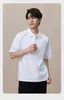 Nova Camisa Polo Estilo Verão 2026 para Homens, Marca Tendência, Gola, Mangas Raglan, Camiseta de Manga Curta, Camiseta Casual Solta de Manga Meia-Manga