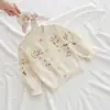 Chaqueta cárdigan para bebé para primavera y otoño, suéter elegante para niñas, top de punto para niños pequeños, prenda exterior de princesa