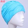 Toucas de Natação Atacado Moda Coreana Toucas Plissadas Confortáveis Tamanho Plus Fonte Termal Cabelo Longo Touca de Natação Proteção Auricular Touca de Tecido Fábrica