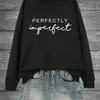 Moletom Xadrez Plus Size com Estampa de Letras - Tops Pulôver Casuais Femininos com Gola Redonda e Manga Longa