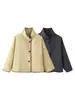 Elegante Estilo Europeu e Americano Feminino Versátil Moda de Inverno Gola Alta Acabamento Bordado Manga Longa Casaco de Lã para Comércio Exterior Transfronteiriço