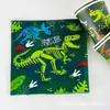 Decoração de Festa Temática Fósseis de Dinossauro Transfronteiriça Suprimentos Prato de Papel Copo de Papel Guardanapo Conjunto de Louça para Aniversário Infantil