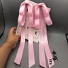 Presilha de Cabelo com Laço Rosa Estilo Ballet Francês Presilha de Cabelo Doce Feminina com Laço Acessório de Cabelo para Fotos Atmosféricas