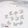 Acessórios para Nail Art Borboleta de Metal Dourada Prateada Branca Laço K Borboleta Japonesa 3D Fita Flutuante Borboleta Acessórios de Decoração para Unhas