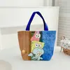 Nueva Bolsa de Lona Estilo Dibujo Animado Linda Gatito Bolso de Mano para Estudiante Versátil de Verano Ropa de Trabajo Bolsa de Gran Capacidad