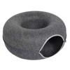 Nido de Gato de Fieltro Transpirable Casa para Gato de Cuatro Estaciones Agujero Perforado Cueva para Gato Cerrada con Cremallera Juguete Túnel para Gato Nido de Gato Donut
